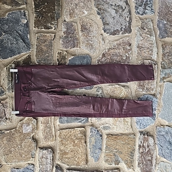 Rag&bone intermix lambskin jeans Burgundy Size 24 - Picture 1 of 9